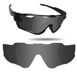 Fiskr Nonpolarized Lenses Replacement for Oakley Jawbreaker(OO9290) Sunglasses with Anti-scratch&Anti-saltwater&Anti-dust Coating(Black)