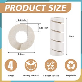 ReliThick 4 Pcs Bed Frame Toe Protectors 6" Bed Frame Leg Covers, Bed Frame Feet Protectors for Toe Saver Keep Your Toes from Hard Furniture Legs Bed Corner Guards No Adhesive or Glue (White)