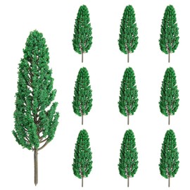 10 PCS Model Pine Trees, 6 inch Micro Landscape Tree Ho Scale Bushes for DIY Scenery Landscape, Woodland Scenery, Railroad Scenery.