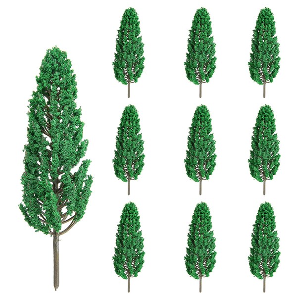 10 PCS Model Pine Trees, 6 inch Micro Landscape Tree
