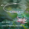 DAYLINLOVE Dragonfly Bracelet 925 Sterling Silver Dragonfly Abalone Shell Bracelet
