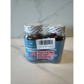 AFXMATE Ashwagandha Gummies & Vitamin D 120 Count 2 Bottles Of 60 Exp 03/2026
