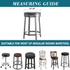 Stool Covers,4PCS Waterproof PU Round Bar Stool Covers Black