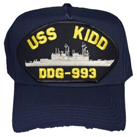 EC USS Kidd DDG-993 Ship HAT - Navy Blue - Veteran Owned Business