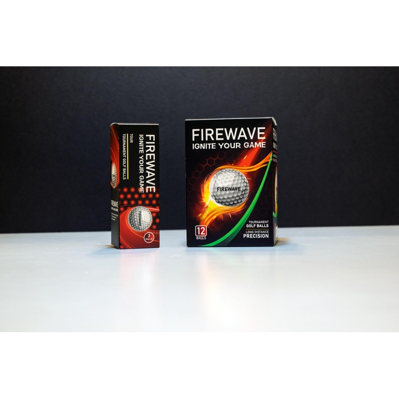 FIREWAVE Golf Ball 12 Balls 4 Packs of 3 Double