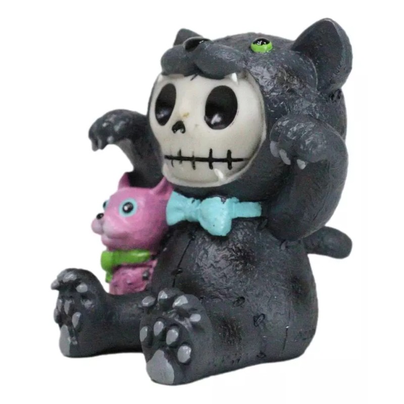 Furry Bones Basheera Voodoo Skeleton With Pink Panther Doll Figurine