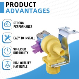 WD15X26078 Water Inlet Valve Compatible with GE Dishwasher Replaces 4959029 AP6986683 PS16217027 EAP16217027