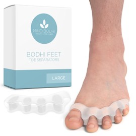 Mind Bodhi Toe Separators/Toe Spacers - For Men and Women - Correcting Bunions and Restoring Toes to Their Original Shape – Mens - Clear