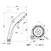 SANEI PS3032-80XA-PGP Adjustable Shower Head, Adjustable Momentum and Temporary Stop,