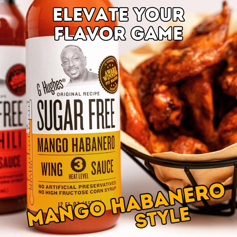 G Hughes Sugar Free, Mango Habanero Wing Sauce - Gluten