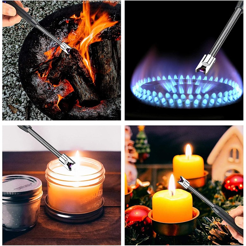 Electric Lighters, Plasma Arc Candle Lighter Rechargeable Lighter with LED