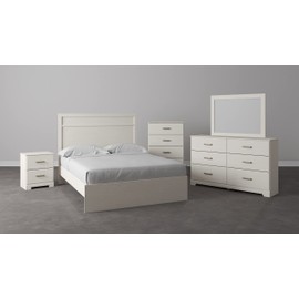 Signature Design by Ashley Stelsie Contemporary 2 Drawer Nightstand, 24.41" Tall, White