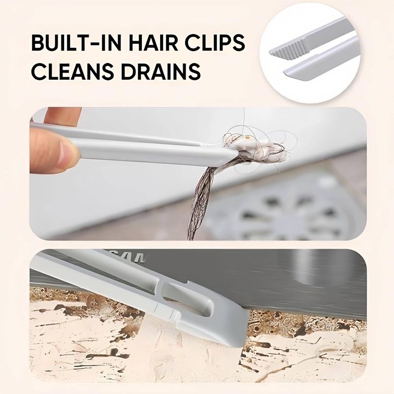 Multi-Function Rotating Crevice Cleaning Brush for Bathroom, Hard Bristle Crevice