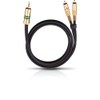 OEHLBACH Y-Adaptor 3,50mm jack to 2 RCA Plugs. Colour: Black.