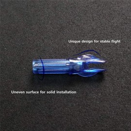 Zhan Yi Arrow Knocks 6.2MM(0.244-0.246”) 60 Pack Accessories Insert Nocks for Archery Standard Size Arrows(Clear Blue)