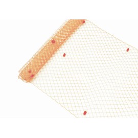 Russian Birdcage Veil Millinery Netting 10" Wide - Orange Dot - Sold by The Yard
