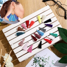HAOBIN Pack of 100 Tassels Pendants Tassel Pendants 3 cm Colourful Tassels Tassel Pendant Charm Cotton Tassel Pendant Mini Fringe Mini Tassels Good for DIY Jewellery, Earrings, Bracelets, Key Pendants