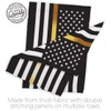US Thin Gold Line Garden Flag - Set with Stand