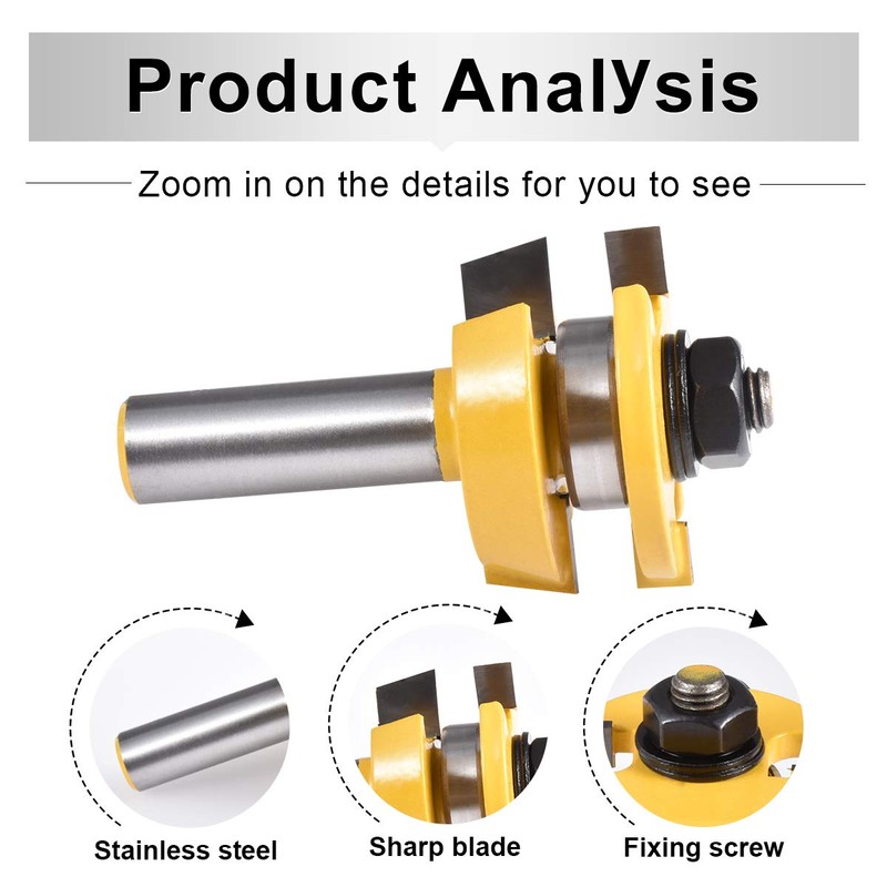 HOHXEN Rail and Stile Router Bits with Matched 2 Bit