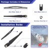 Shopauto Rear Windshield Wiper Arm Blade Assembly Kit Compatible with