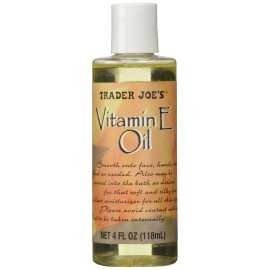 Trader Joe's Vitamin E Oil 4 Fl Oz Moisturizer for All Skin Types Smooth Skin and Bath Use