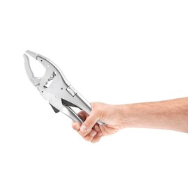 FACOM Gripzange mit langen Backen 501A (17 mm breite Backen, obere Backe mit Rille zum Halten von Rohren, mit nur einer Hand verwendbar, große Kapazität durch 5-fach verstellbares Rillengewerbe)