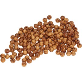 Cuentas de Madera para Manualidades y Pelo - 800 Piezas de 8 Mm, Redondas, Marrones - Cuentas a Granel