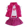 NIXNUT Doll Clothes Winter Outfit Jacket Vest Top with Bowknot