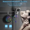 AVWOO Bluetooth Shower Speaker, IP67 Waterproof Speaker with RGB Light,