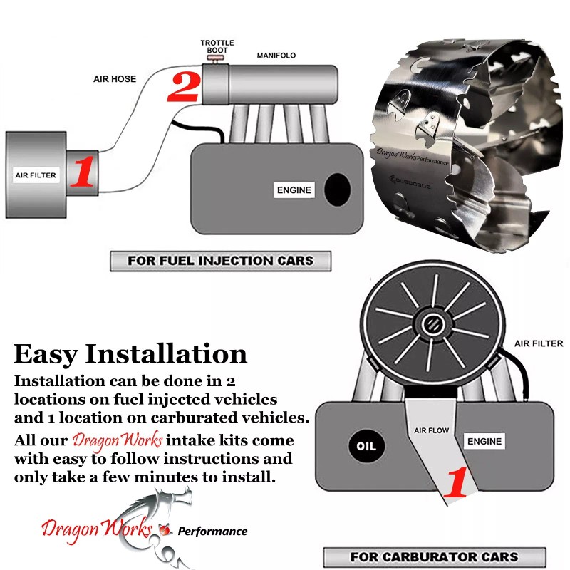DragonWorks Performance Fits Toyota All Models Performance Intake Fuel Savers
