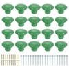 sourcing map 20Pcs Ceramic Cabinet Knobs, 32mm/1.26" Mushroom Round Shaped