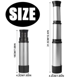 Pirate Monocular Telescope Toy, Children Telescope Toy Retractable Telescope Toy Kids Handheld Telescope Portable Spyglass Toy Kids Educational Science Toys for Boys Girls (Silver Colour)