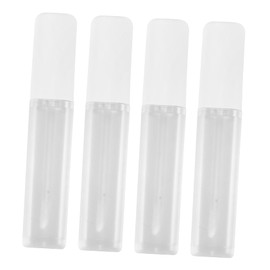 Gatuida 4Pcs Refillable Lip Gloss Tube Set Makeup Subpackaging Bottles with Applicator Brush for DIY Lip Glaze Lip Oil Lip Care