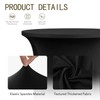 ANMINY Round Cocktail Table Covers with Ruffle Skirt Removable Washable