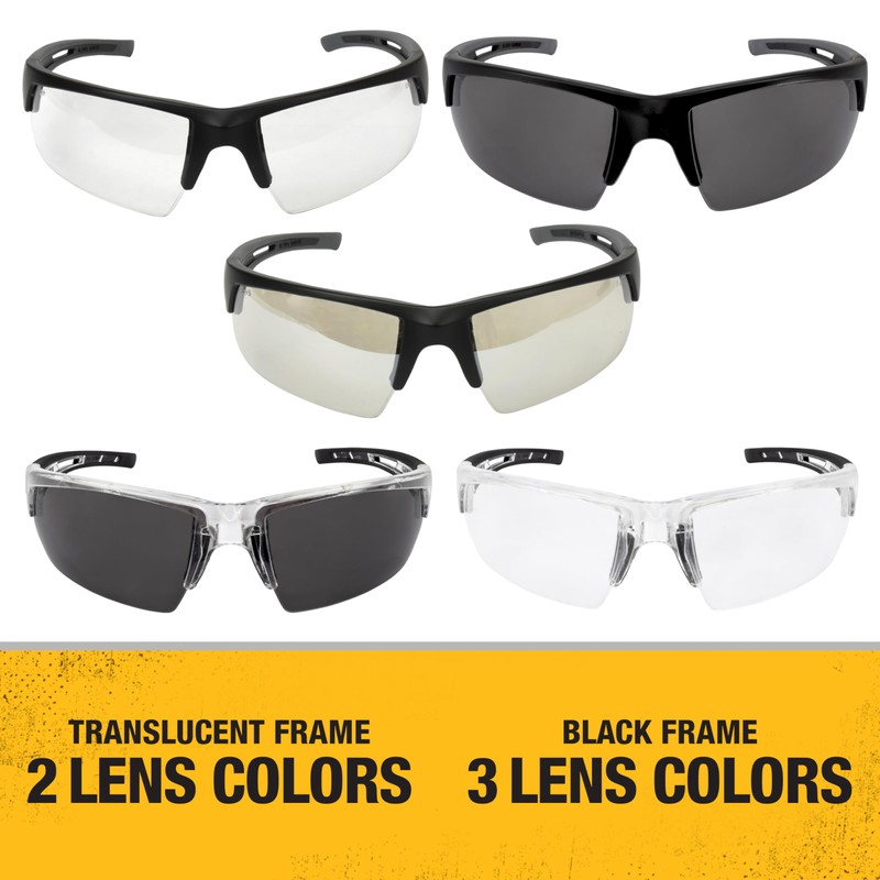 DEWALT DPG100T-1D Crosscut® Safety Glasses - Translucent Half Frame -