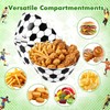 4-Pack Large Soccer Serving Bowls, Reusable 9.45" Melamine Snack Bowls