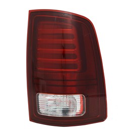 KarParts360 For Ram 1500 Classic 2019 2020 2021 2022 Tail Light Passenger Side | LED | Red & Clear Lens | Plastic | Black | Premium Type | Light/Heavy Duty | Replacement For CH2801202 | 68093080AC