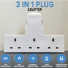 Multi Plug Adaptor, 3 Way Plug Adapter Uk Surge Protected