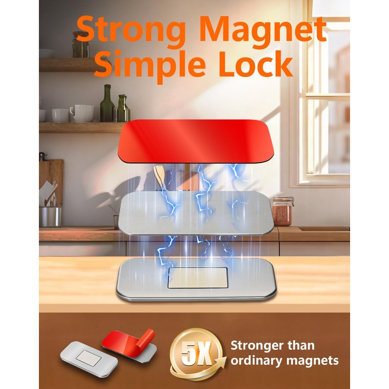 6 Pack Magnetic Cabinet Door Catch Latches, Ultra Thin Cabinet
