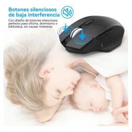 Mouse Inalámbrico M100 Ratón Bluetooth + 2.4g Recargable Silencioso Ergonómico Dpi Ajustable