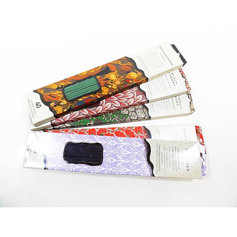Flora Classique Incense Sticks Strawberry Black Cherry Lavender Patchouli Frankincense