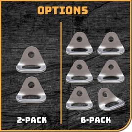 Danger Buddies 26kN Climbing Wall Bolt Hanger/Anchor/Tiedown for 3/8" Screw/Bolt Ideal for Rock Climbing and Home Gyms, Hammocks, Trailer Tie-Downs. Robust, Load-Bearing Steel Tie-Off (Two-Pack)