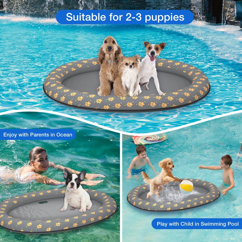 Pet Soft Dog Float Raft - Inflatable Dog Swimming Float
