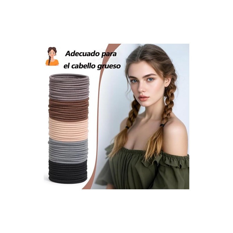 Mythya Ligas para Cabello 120 Piezas, Ligas para el Cabello