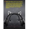 Wireless Cat Ear Headphones (12 Color Changing) with & 3.5mm