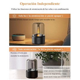 Difusores de Aceite de Aromaterapia, Difusores para aceites Esenciales de 120ml, Humidificador a la luz de Las Velas portátil, Conexión USB, Apagado  