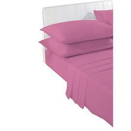 voice 7 Non Iron Poly Cotton Pillow Cases Pair only - 21 Colors Choice (Fuchsia)