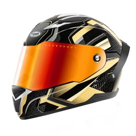 YEMA DOT Approved Full Face Motorcycle Helmet for Adults, Unisex Moped & Street Bike Helmet with Adjustable Air Vents - Lightweight, Comfortable Fit for Scooter, Cruiser YM-850 (Black, Large)