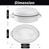 Webake Enameled Roasting Pan with Lid, Covered Roaster Pan Oval