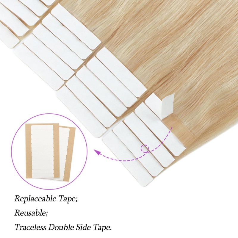 ABH AMAZINGBEAUTY HAIR Tape Extensions Echthaar Vorgeklebte 50g 20 Stück